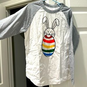 Hanna andersson Easter shirt unisex size 8 bunny rabbit